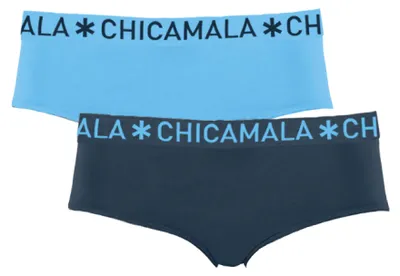 Productafbeelding van Ladies 2-pack brief Solid Blue/Blue XL