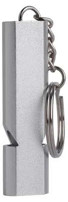 Produktbild von Lebensrettende Notfallpfeife aus Aluminiumlegierung mit zwei Löchern für den Außenbereich (Silber)