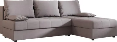 Produktbild von BEDANTE Ecksofa MOS L Cosmic 160 Grau Rechts mit Schlaffunktion L-Form Sofa mit Stauraum Bettkasten Wohnzimmersofa Couch Sofa Bettsofa Bettkasten Bettcouch