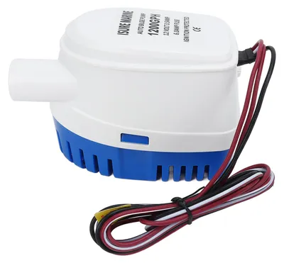 Produktbild von Automatische Tauchboot-Bilgenwasserpumpe, 12 V, Kunststoffzubehör mit Schwimmerschalter, 1200 GPH