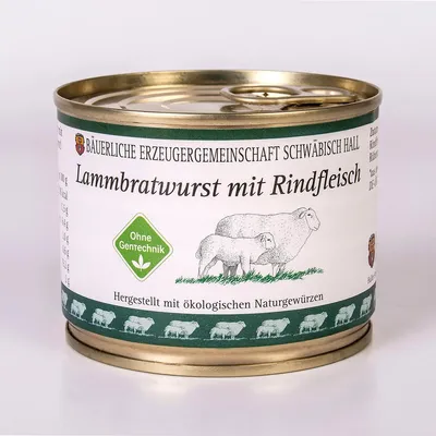 Produktbild von Echt Hällische Lammbratwurst mit Rindfleisch von der BESH (200 g)