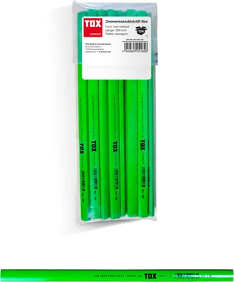 Zdjęcie produktu dla TOX 09790104 TOX Zimmermannsbleistift HB neongrün, 12 St.