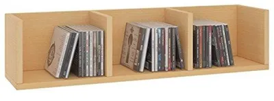 Produktbild von Famanu CD- und DVD-Regal mit 3 Fächern - Buche