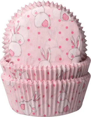 Produktbild von Demmler Muffinformen Osterhase - zum Dekorieren selbstgemachter Muffins - 60 Stück - aus Pergamentersatz