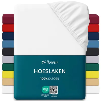 Image de Drap housse coton Lit français 120 x 200 cm Blanc