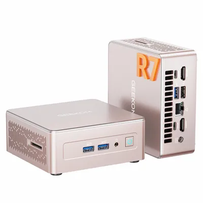 Produktbild von GEEKOM A5 2027 Edition Mini-PC, AMD Ryzen 7 7730U, 16 GB DDR4 RAM, 256 GB SSD, Dual HDMI, 2,5G LAN für Homeoffice