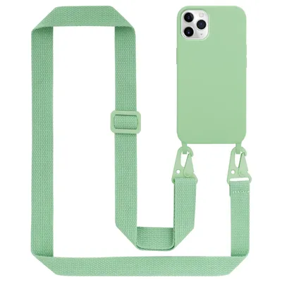 Obrázek produktu pro Cadorabo Ochranné pouzdro pro Apple iPhone 11 PRO MAX Case v zelené barvě Pouzdro na mobilní telefon s řetízkem Délka nastavitelného popruhu na šňůru