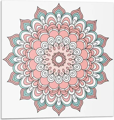 Produktbild von Blumenmandalamuster – Selbstklebend – Wandverkleidung – Wandpaneel – Wanddeko – Dekorative Wandpaneele – 3D Wandpaneele – Wandgestaltung selbstklebend – 4 Stück 50 x 50 cm