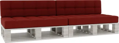 Obrázek produktu pro Paletové polštáře, paletové polštáře sedák opěradlo prošívané PFG 2xSet (sedák 120x80 + opěradlo 120x40), vínová)