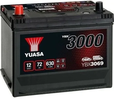 Produktbild von YUASA YBX3000 Starterbatterie 12V 72Ah 630A/EN D26 für Auto LKW Batterie