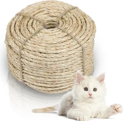 Image de Fiqops corde sisal corde corde arbre à chat naturel échelle chat arbre à chat diff. Longueur 5000*0.6CM