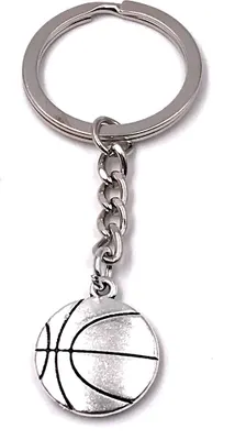 Produktbild von Onwomania Schlüsselanhänger Basketball Sport Game Ball Metall Anhänger Charm