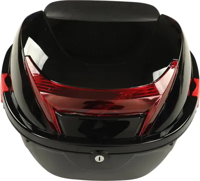 Zdjęcie produktu dla Skrzynia na bagażnik tylny do motocykla Wodoodporna zamykana skrzynia na bagażnik do motocykla Czarna