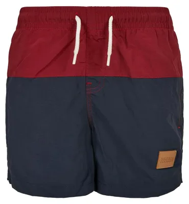Produktbild von Urban Classics - Badeshorts für Jungen TN297 (158-164) (Marineblau/Burgunderrot)