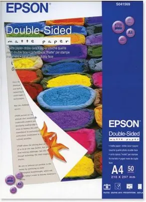 Zdjęcie produktu dla Epson Papier matowy dwustronny A 4, 50 arkuszy, 178 g S 041569