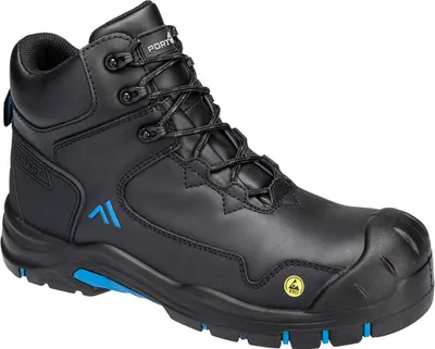 Produktbild von Hochschaftiger Schuh Apex S3s Esd Hro Sr Sc Fo – Größe 36 – Schwarz/Blau – Portwest