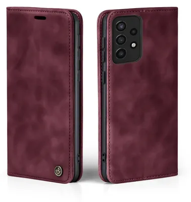 Produktbild von Handy Hülle für Samsung Galaxy A72 Klapphülle Bookcase Flip Cover Handy Tasche Etui Farbe: Weinrot
