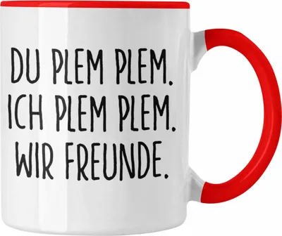 Produktbild von Trendation - Beste Freunde Tasse Geschenk Beste Freundin Freund Kaffeetasse Geschenkidee Allerbeste BFF Freundin Spruch Geburtstag Freundinnen (Rot)