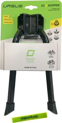 Image de Double support pour vélo Ursus « Hopper » pour 26 pouces - Noir, avec bande réfléchissante maxxi4you