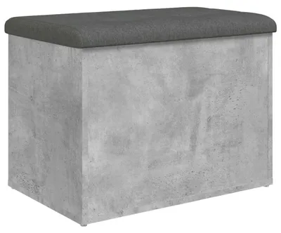Produktbild von vidaXL Sitzbank mit Stauraum Betongrau 62x42x45 cm Holzwerkstoff