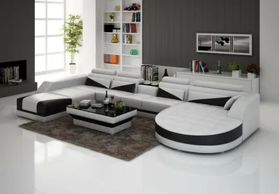 Produktbild von Ecksofa In U-Form In Weiß 215 x 362 x 207 cm