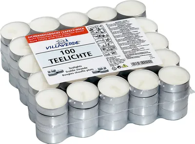 A package of 100 tealights.