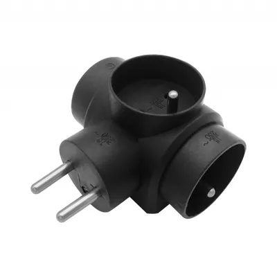 Obrázek produktu pro Rozdělovač 3x2P+Z, černý