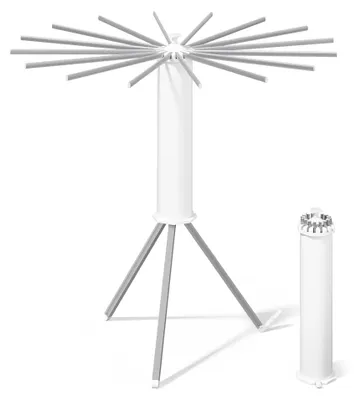 Produktbild von Zusammenklappbarer Wäscheständer, ausziehbar und platzsparend | Silber | 112x112x122 cm