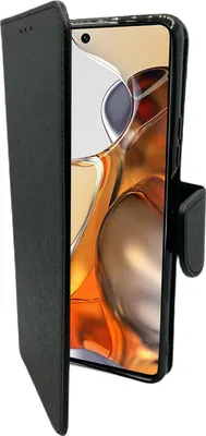 Produktbild von Buch Tasche "Fancy" kompatibel mit XIAOMI 11T PRO Handy Hülle Etui Brieftasche Schutzhülle mit Standfunktion, Kartenfach Schwarz