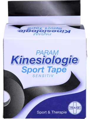 Zdjęcie produktu dla Sportowa taśma kinezjologiczna 5cm x 5m czarna, 1 szt. PFL