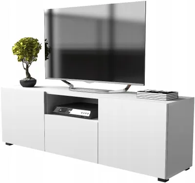 Zdjęcie produktu dla szafka rtv pod telewizor komoda tv 150cm 150 biała matowa biały