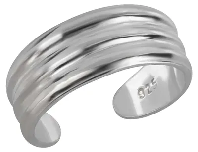 Produktbild von Zehenring Zehring drei Ringstreifen 925 Silber