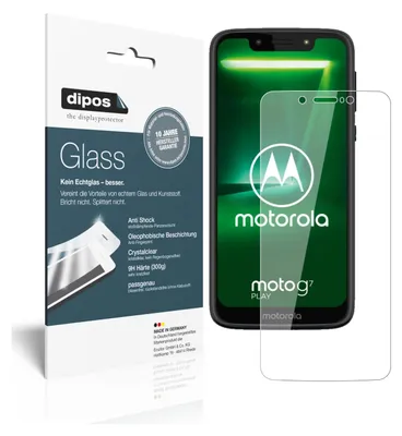 Produktbild von 2x Schutzfolie für Motorola Moto G7 Play - Anti-Shock 9H Folie dipos Glass