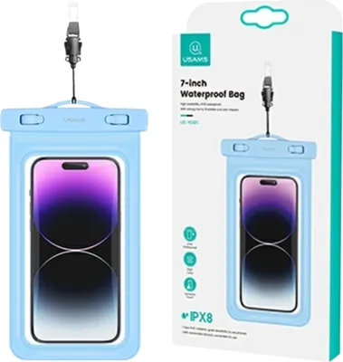 Obrázek produktu pro Vodotěsné pouzdro Usams 7 Yd011 Blue/Blue 7Fsd1102