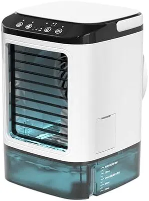 Produktbild von Dpofirs Verdunstungsluftkühler, Tragbare Klimaanlagen, 3-Gang-Einstellung, Große Kapazität, Leiser Wasserkühler-Ventilator für Büro, Schlafzimmer, Wohnzimmer