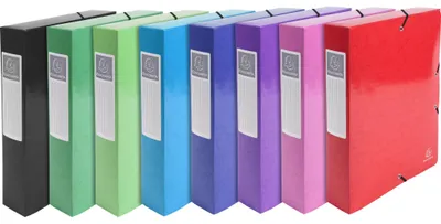 Image de Exacompta 8x Boite de classement Dos 60mm Iderama A4 Couleurs assorties 50629E