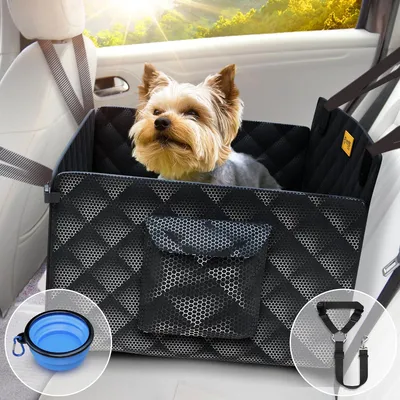 Produktbild von Hundesitz für mittelgroße Hunde - Wasserdichter Autositz für die Rückbank - Hundekorb für das Auto