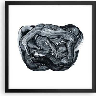 Produktbild von Gerahmtes Poster - Schwarzer Rahmen - Abstraktion schwarz verschwommen - 40x40 cm - Wand Bild - Wanddeko - Wandbilder - Kunstposter - Wandposter - Bilderrahmen - Bilder - Kunstdruck - P2BAC40x40-4874