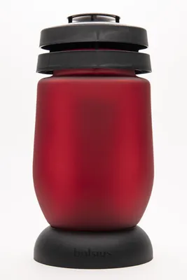 Produktbild von Bolsius Grablaterne Satin rot 224/110 mm