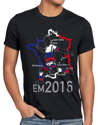 Produktbild von style3 EM 2026 Russland Fan Herren T-Shirt Frankreich alle Spielorte Russia