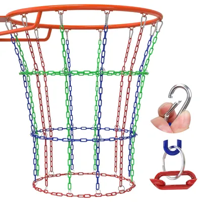 Obrázek produktu pro Omgoods – Robustní basketbalový koš z nerezové oceli pro koše o průměru 45,7 cm