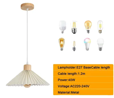 Produktbild von Pendelleuchte, moderner Stoffschirm, E27-Fassung, A3610
