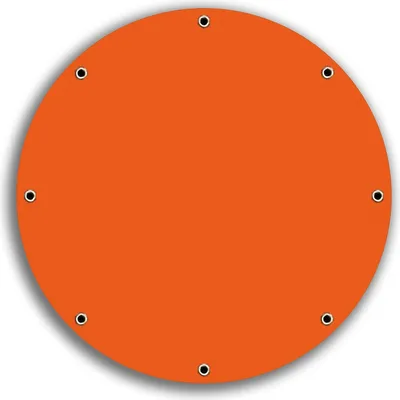 Produktbild von Wallario rundes Outdoor-Poster für Garten oder Balkon, Motiv Orange, 30 cm Durchmesser