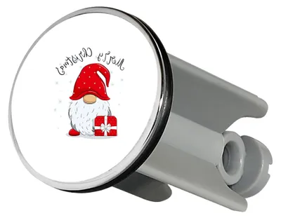 Produktbild von Waschbeckenstöpsel Merry Christmas Wichtel Geschenk 4cm für Waschbecken Abflussstopfen