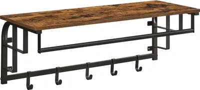 Produktbild von Vešiaková polica na oblečenie s háčikmi Rustic Brown