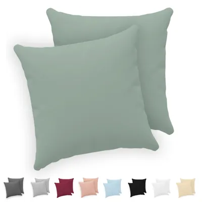 Produktbild von Twinzen - Kissenbezug 60x60cm - 2er Set - 100% Baumwolle - Grün