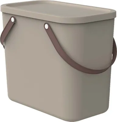 Produktbild von Rotho Aufbewahrungsbox mit Deckel 25L Albula - Kunststoffbox 40 x 23,5 x 34 cm - Stapelbox mit bequemen Griffen - Regalbox aus robustem Kunststoff