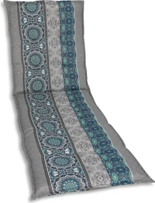 Produktbild von GO-DE Textil, Liegenauflage, Ornamentstreifen blau grau, 20331-05