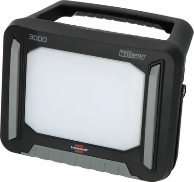 A black and gray LED work light with a white light panel.