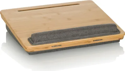 Produktbild von hjh OFFICE Laptopunterlage COMFILAP III Notebook Ständer, Laptop Unterlage für Bett, Couch aus Bambus, Stoff